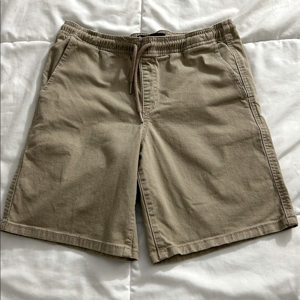 RSQ Khaki Shorts / boys school uniform / pull on / adjustable tie waistband